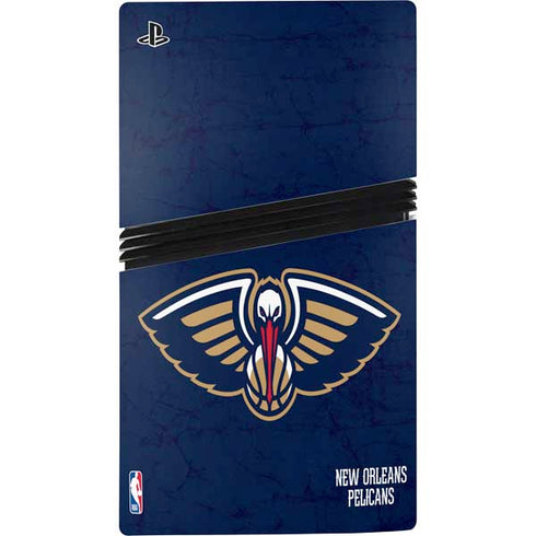 NBA New Orleans Pelicans Distressed PS5 Pro Console Skin